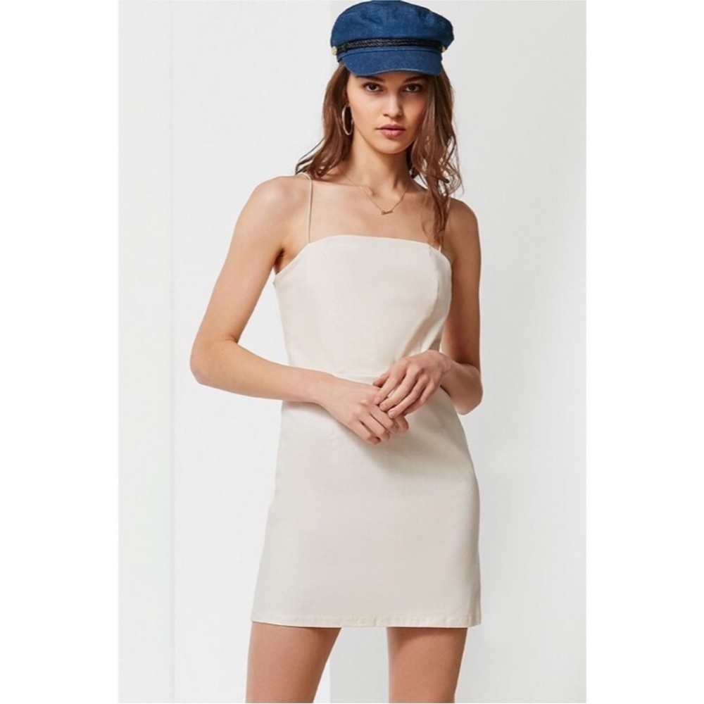 *3/20* Urban Outfitters Cream Slip Mini Dress